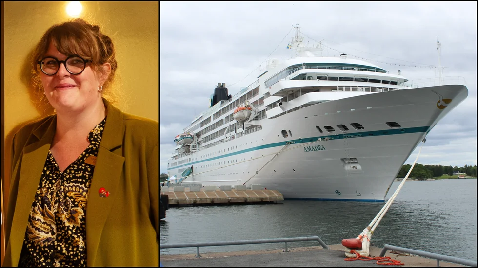 Tilda Evertson skulle gärna se MS Amadea, eller något annat kryssningsfartyg, komma till Västervik i sommar.