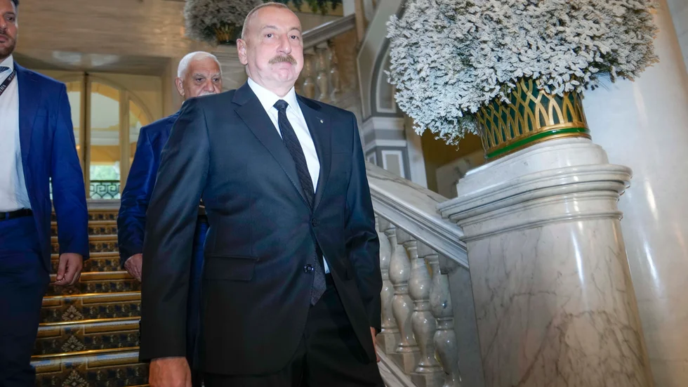 Azerbajdzjans president Ilham Aliyev under ett ekonomiskt forum i Italien i september.