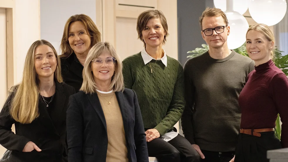 Marknadsföreningen i Skellefteå. fr. v: Lisa Bergsten, Anki Hogdahl, Annica Öhman, Jenny Hultdin Forslund, Peter Westermark och Julia Åshjelm 