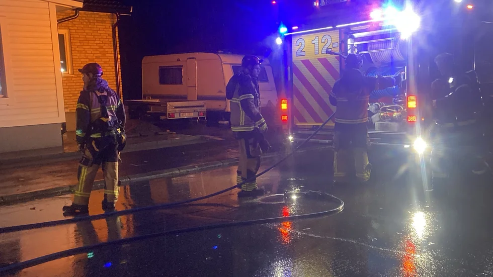 En brand utvecklades i en villa på Morön i Skellefteå på torsdagen.