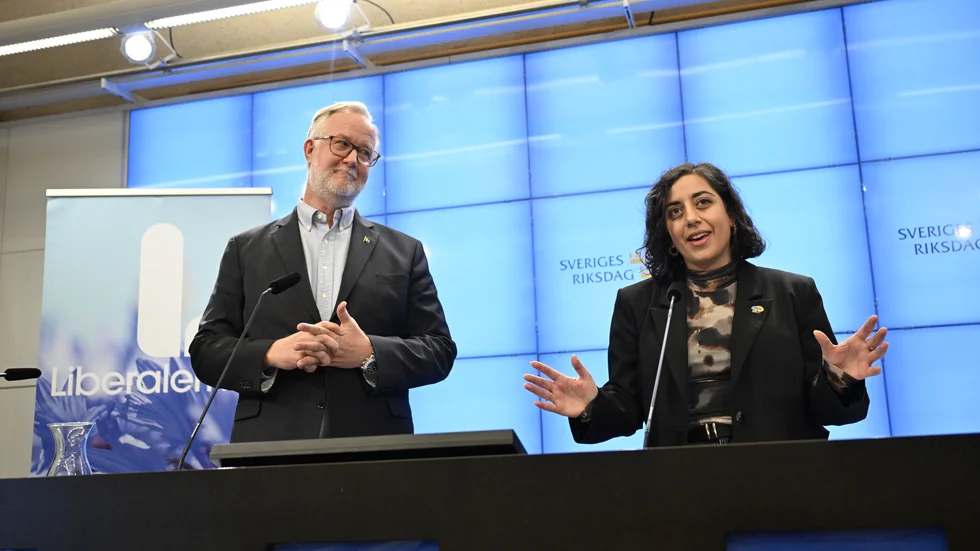 Parhästar. Partiledaren Johan Pehrson är ansiktet utåt för Liberalerna, och har presenterat Simona Mohamsson som ny partisekreterare och spindel i nätet internt.