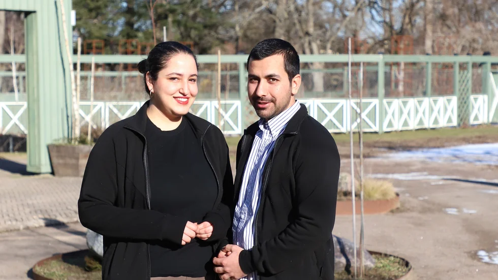 Shima Mahdawy och Mustafa Molaiy hoppas på många besökare till marknaden som hålls vid Naturcentrum i Trädgårdsföreningen den 9 mars.