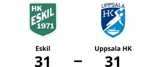 Oavgjort för Eskil hemma mot Uppsala HK