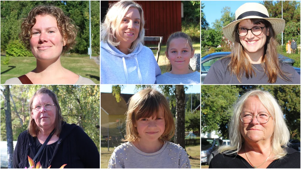 Glada miner på Ukna byloppis.