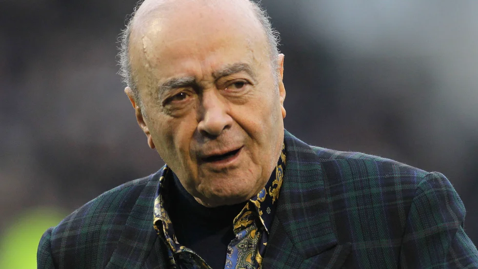 Mohamed al-Fayed avled 2023, 94 år gammal. Arkivbild.