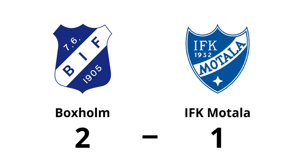 Boxholms IF vann mot IFK Motala FK
