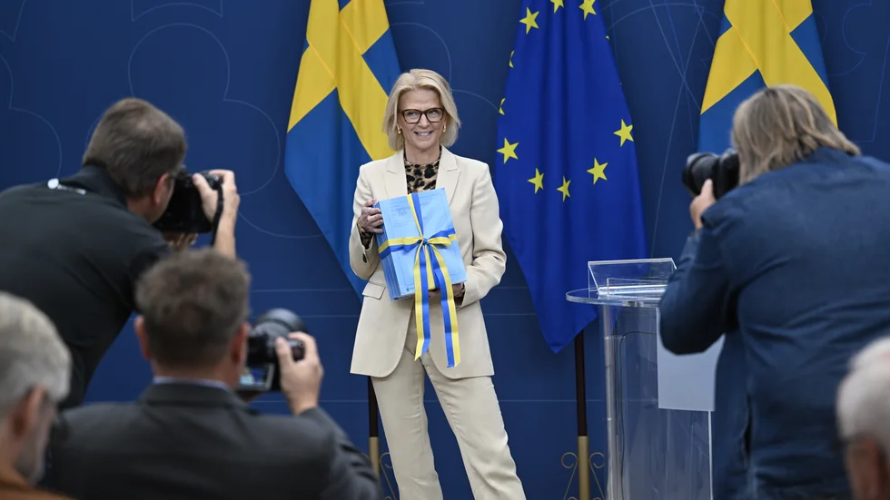Borgerlig. Finansminister Elisabeth Svantesson (M) presenterade den 19 september regeringens budgetproposition. 