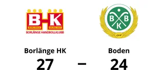 Boden föll med 24-27 mot Borlänge HK