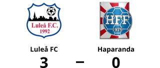 Luleå FC segrade mot Haparanda på Nyabvallen