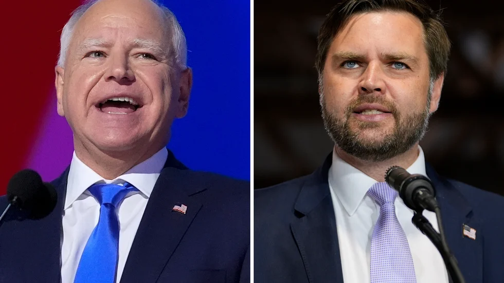 Demokraternas vicepresidentkandidat, Minnesotaguvernören Tim Walz, och Republikanernas dito, Ohiosenatorn JD Vance, möts under natten till onsdagen för debatt.