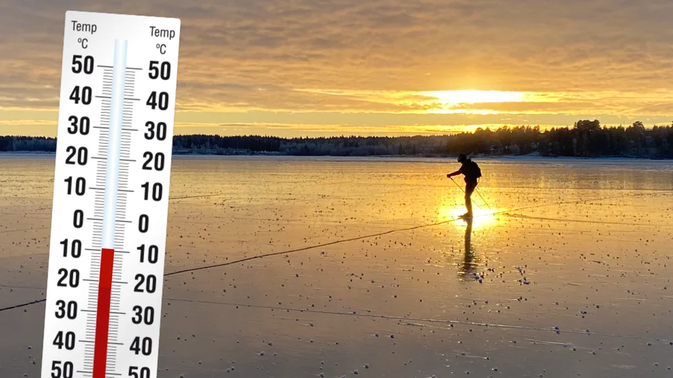 Det ser inte ut som att kylan också för med sig snö, men kanske kan sportlovet bjuda på en del skridskoåkning.