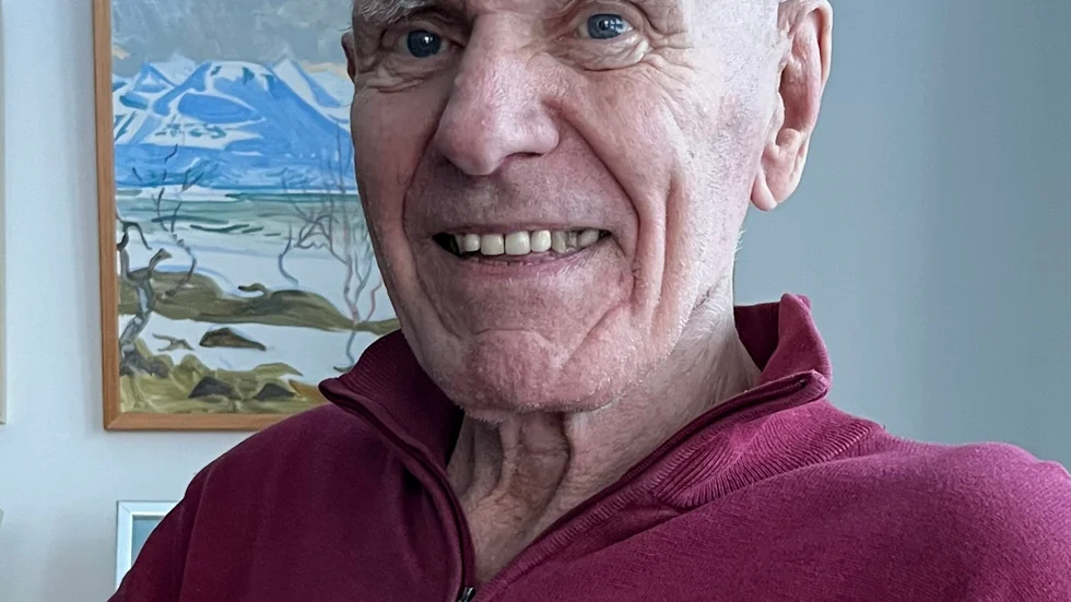 Stig Jonsson i sitt vardagsrum - februari 2024