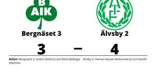 Häftig vändning av Älvsby 2 borta mot Bergnäset 3