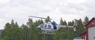 Helikopter välte när den skulle lyfta