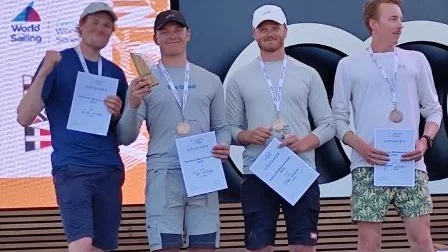 Erik Lindén kom trea med sitt team i det tyska mästerskapet.