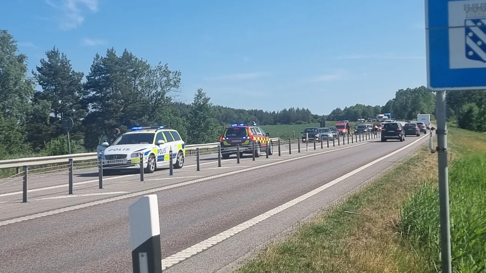 Trafikolycka på E22.
