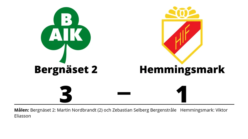 Bergnäsets AIK 2 vann mot Hemmingsmarks IF