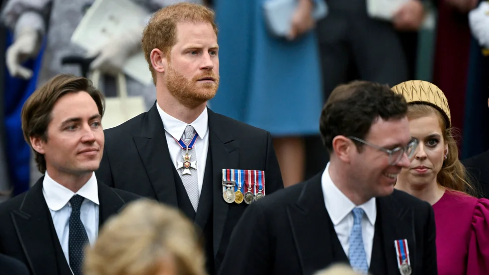 Prins Harry deltog i kung Charles kröning i lördags. Arkivbild.