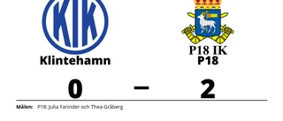 Julia Farinder och Thea Gråberg matchvinnare när P18 vann