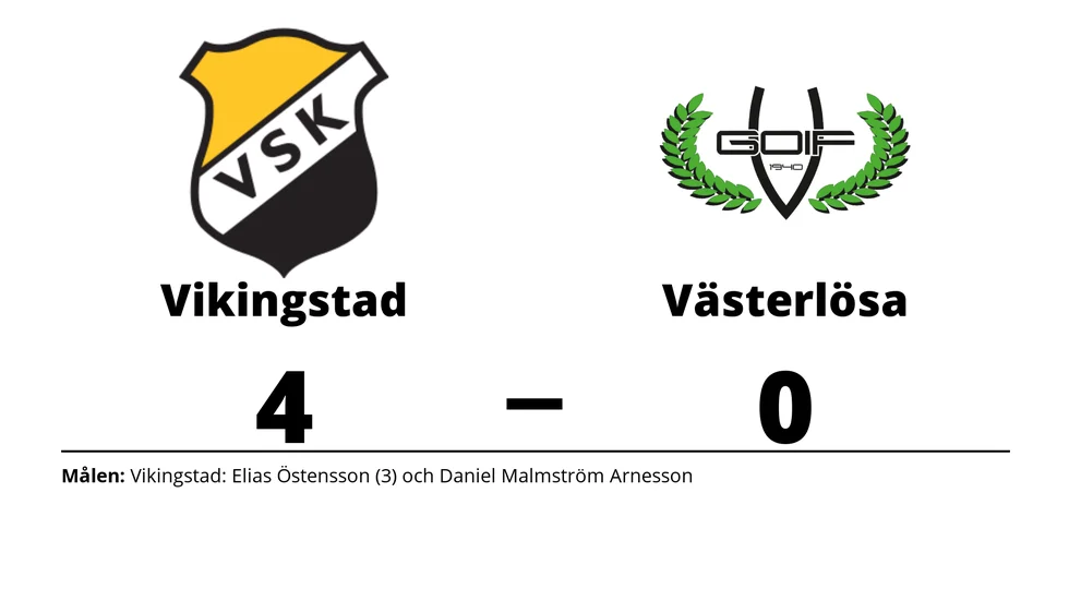 Vikingstad SK vann mot Västerlösa GoIF