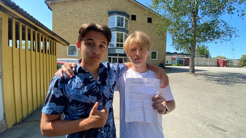 "Det är ändå några rätt i alla fall." Åttondeklassarna Erik Hermelin och Malte Magnusson hade koll på pendeltåget och padelhallarna i SN:s nyhetsquiz på Gnestadagen.
