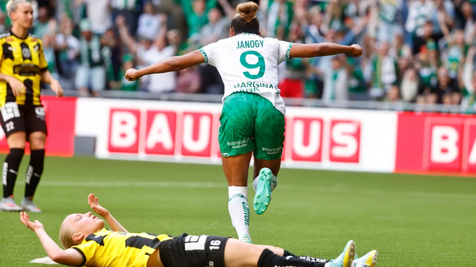 Hammarbys Madelen Janogy blev stor matchhjälte med sina mål i cupfinalen mot Häcken.