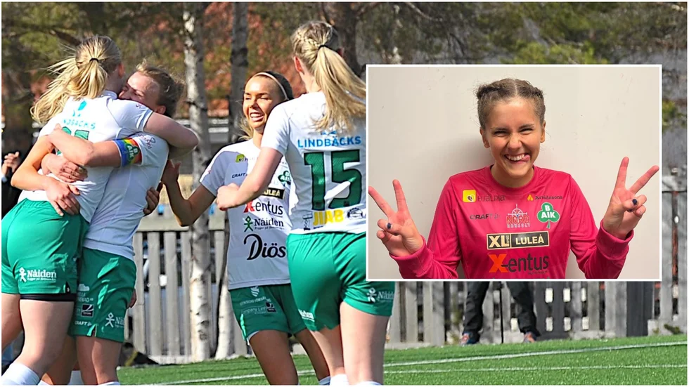 Caroline Blom, målvakten i Bergnäset höll nollan mot sin förra klubb Trångfors när Baik vann seriefinalen i division 2.