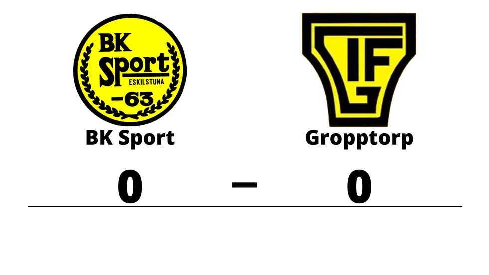 BK Sport spelade lika mot Gropptorps IF