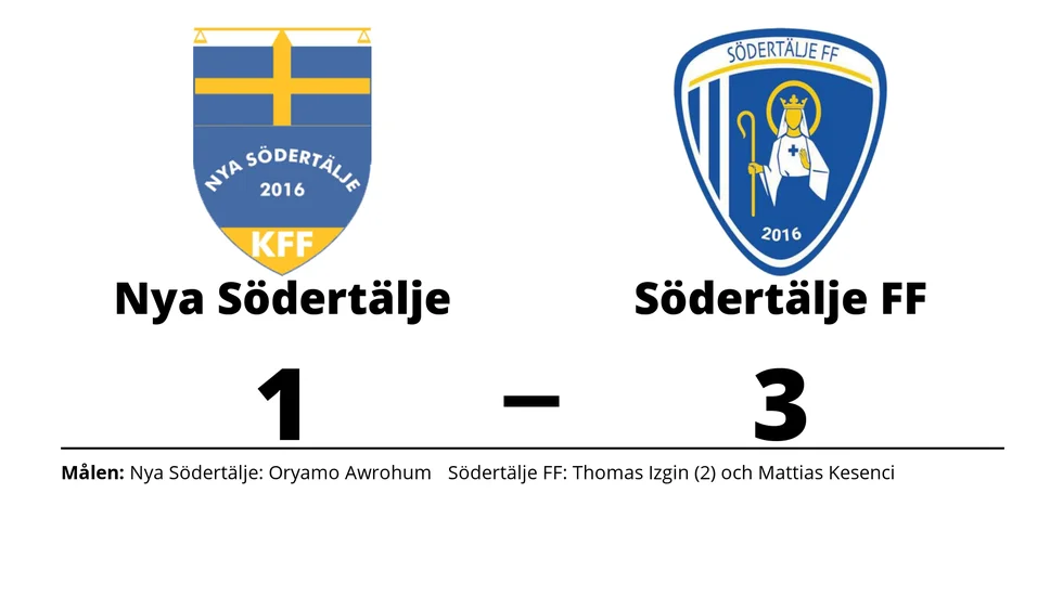 Nya Södertälje KFF förlorade mot Södertälje FF U