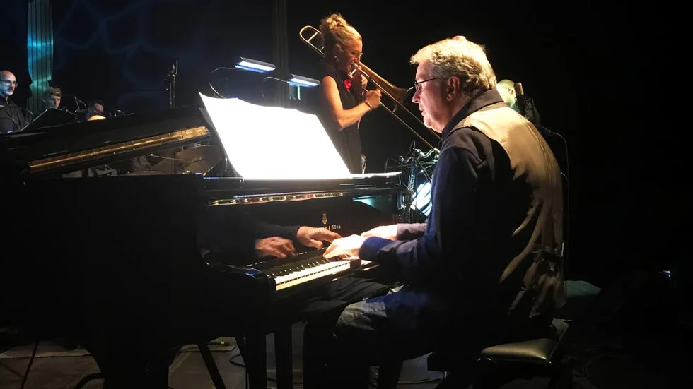 Bobo Stenson på piano och Karin Hammar på trombon.