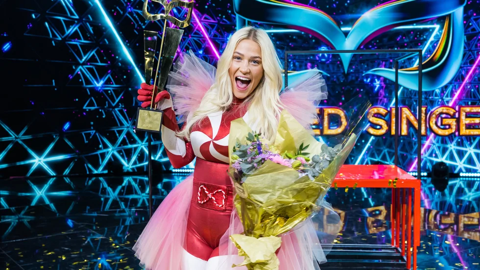 Karamellen Klara Hammarström vann "Masked singer". Pressbild.