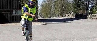 Cyklade genom Sverige – på ett hjul