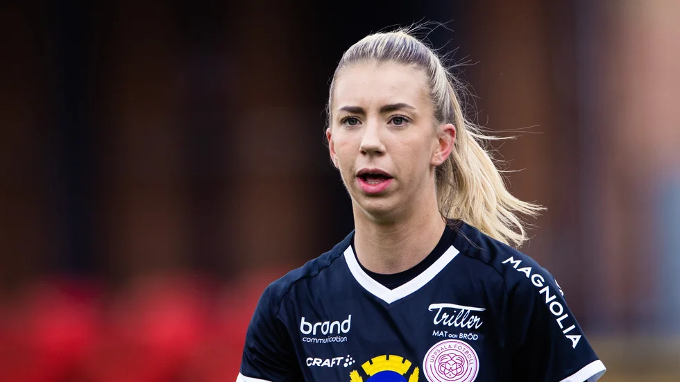 Uppsalas Wilma Öhman tvingades bryta matchen mot Kristianstad. 