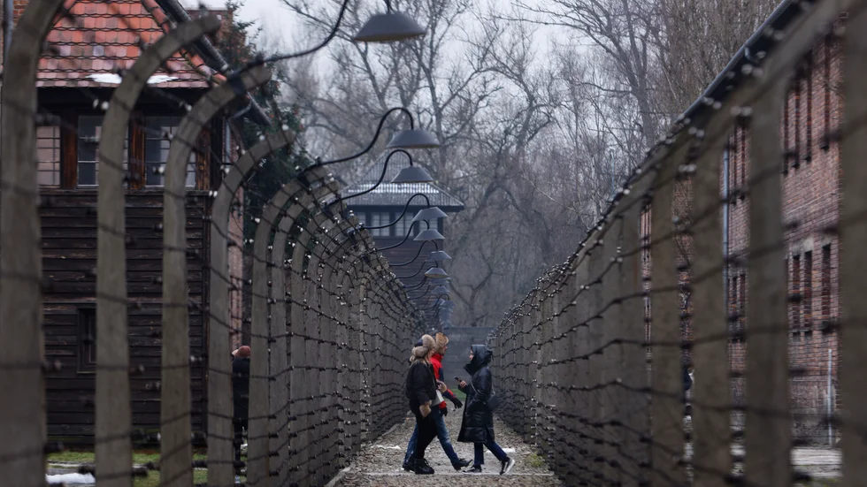 Omkring 1,1 miljoner människor uppskattas ha mördats i koncentrationslägret Auschwitz-Birkenau, merparten judar. Arkivbild.