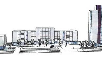 Ett Höghus med 15 våningar planeras i Märsta i Sätuna, på gamla Konsumtomten. (Skiss: A5 Arkitekter)