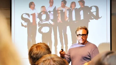 Julian Stubbs presenterade nya varumärket.