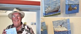 Han har målat Gotlands klassiska färjor och fartyg