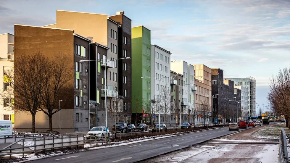 Längs Fyrislundsgatan i östra Sala Backe byggs just nu ett stort antal nya bostäder, både bostadsrätter och hyreslägenheter. Arkivbild