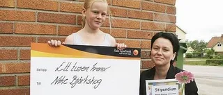 Hon fick stipendium för gott kamratskap