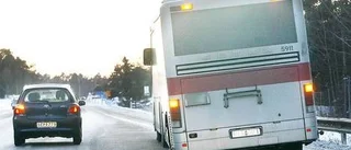 Buss tappade bakhjul