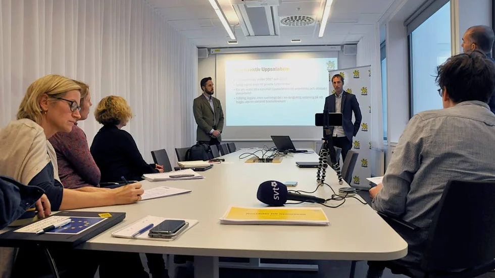 Uppsala kommuns kampanj för att hitta bostäder åt nyanlända presenterades vid en presskonferens.