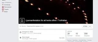 Manifestation ska hedra offer