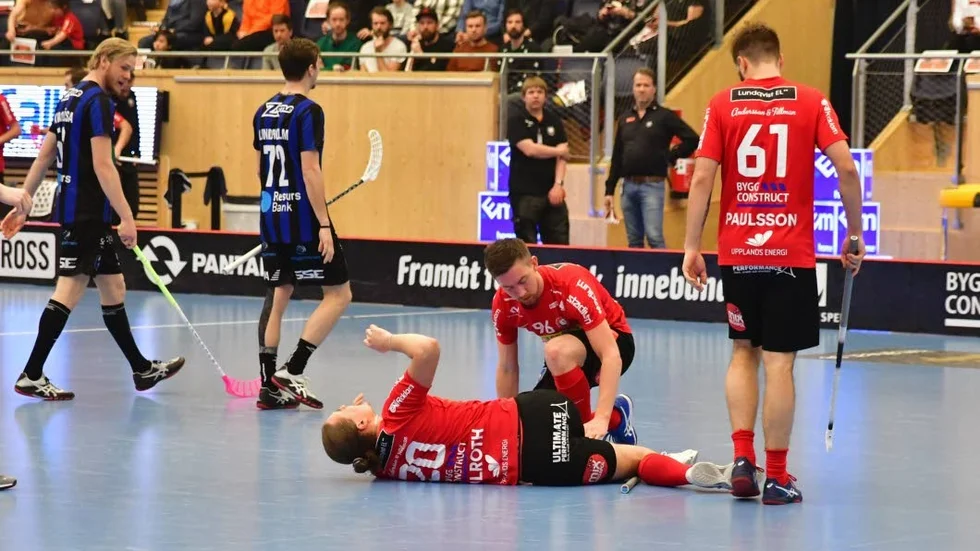 Skadad. Valdemar Ahlroth kan ännu inte springa på sin skadade fot.