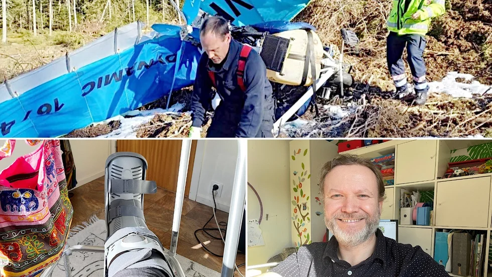 
Robert Pawlik var med om en flygkrasch i helgen och är glad att han lever.