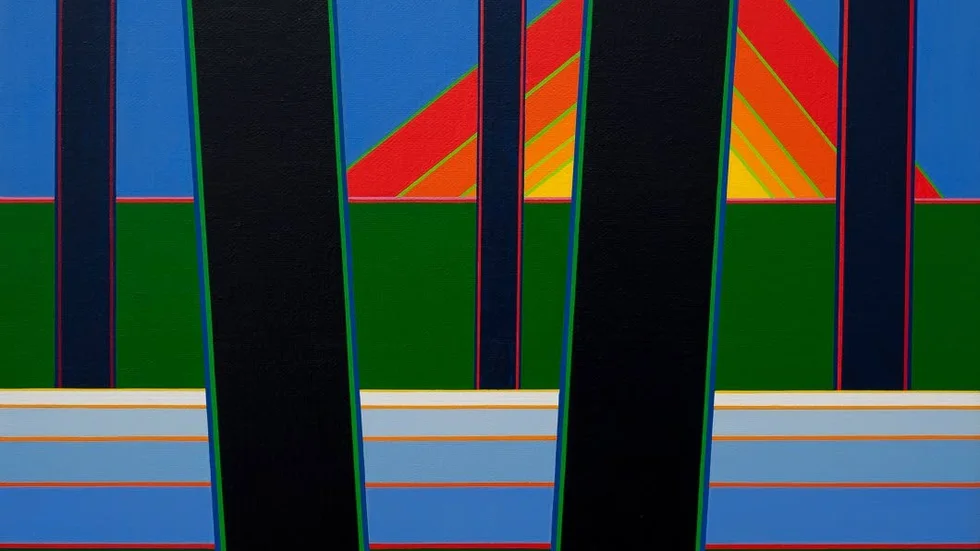 Stechlin II. Akrylmålning av Peter Freudenthal.