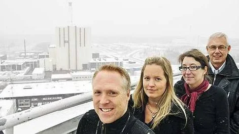 Joachim Lindström, Mikaela Halvarsson, Erika Wahl Kahlberg och Kenneth Johansson ser ljust på Forsmarks framtid.