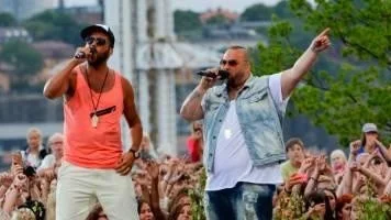 Duon Medina, Sami Rekik och Ali Jammali i Allsång på Skansen i juli i år.