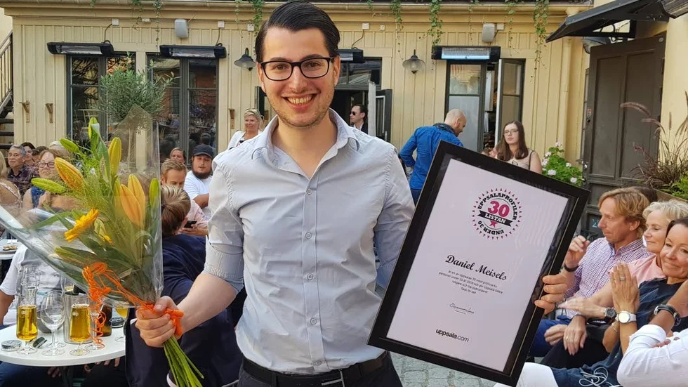 Daniel Meisels, sportjournalist på UNT tog hem priset som den mest profilstarka personen under 30.