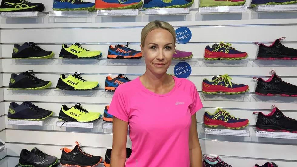 Skoproffset. Carolina Edlund, 37, delägare och säljare på Snabba Steg i Luleå.