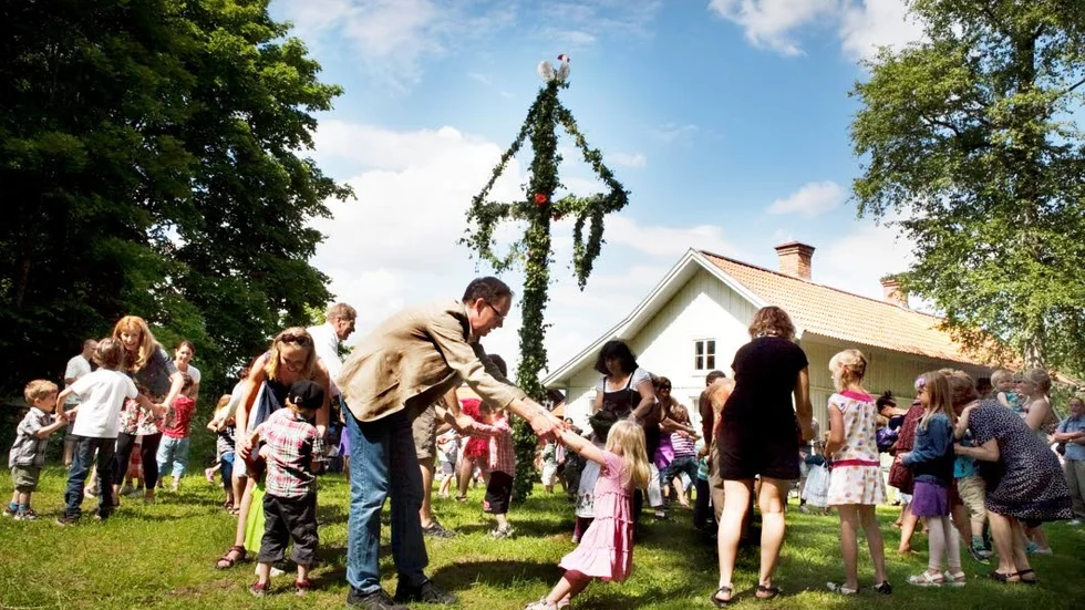 Midsommar på Linné Sävja. Arkivbild.